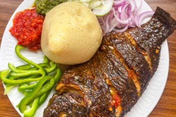 Banku with tilapia